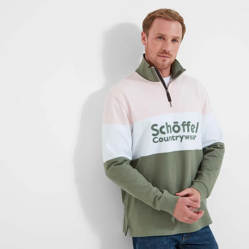 Schoffel Unisex Exeter Heritage 1/4 Zip Blush